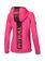 Bluza rozpinana z kapturem damska Fuchsia